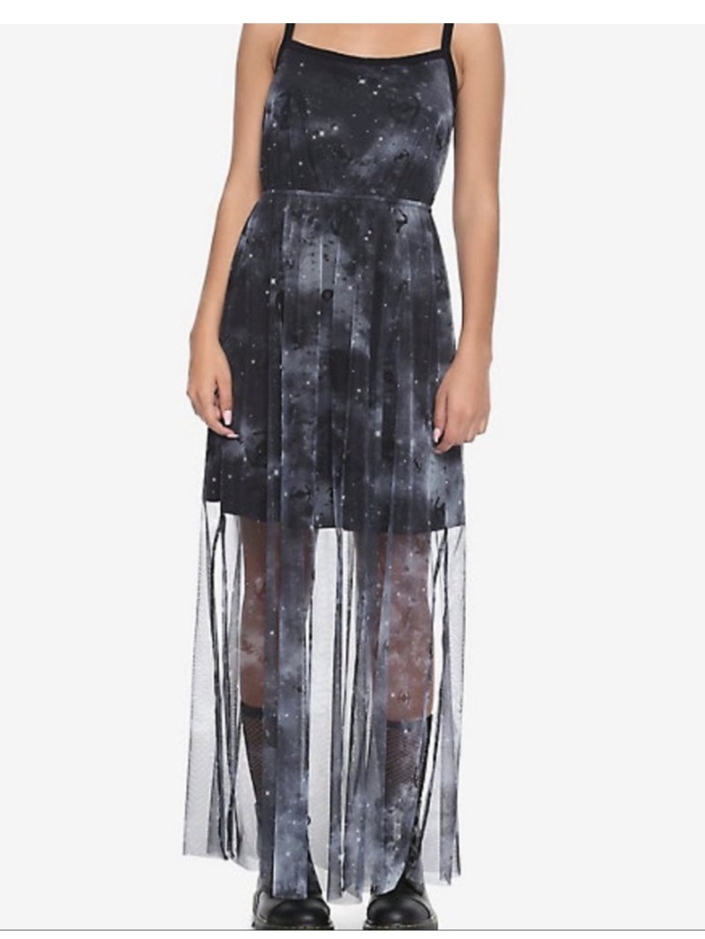 STAR WARS Her Universe Star Tie Fighter mesh sleeveless maxi dress